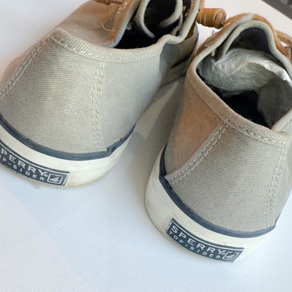 Sperry Top Sider Seacoast Charcoal Light Grey Canvas Boat Shoes❤️ - Picture 4 of 7